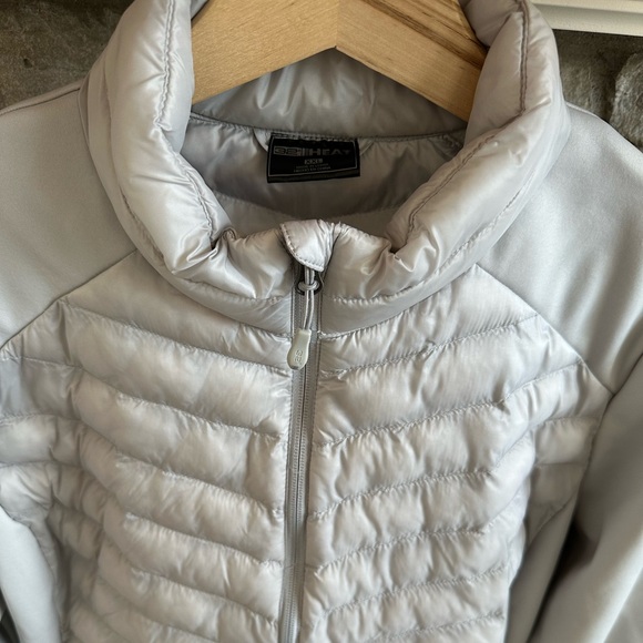 32 Degrees Heated Puffer Jacket Stretch comfort side panels GRAY Size XXL - Picture 3 of 15